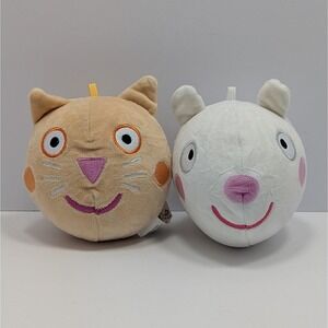 Peppa Pig Squishy Heads Candy Cat & Suzy Sheep Soft Foam Toys Discontinue